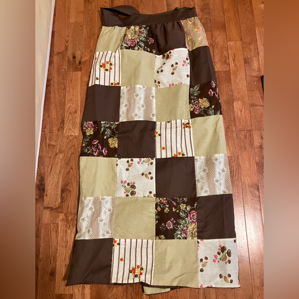 Handmade quilted maxi skirt